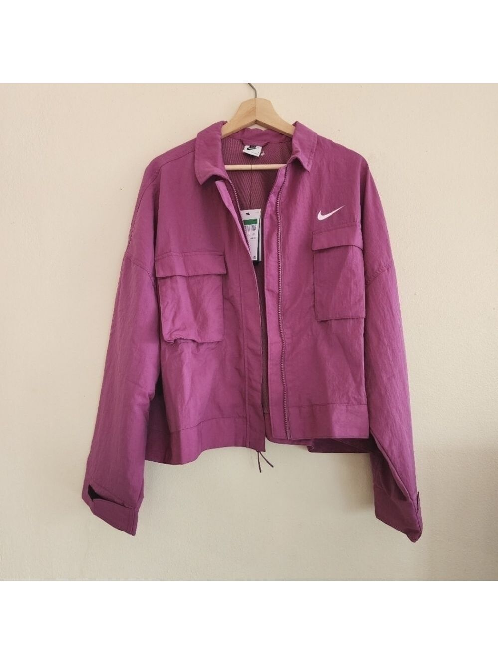 NWT Nike Purple Pink Oversize Jacket Windbreaker XL